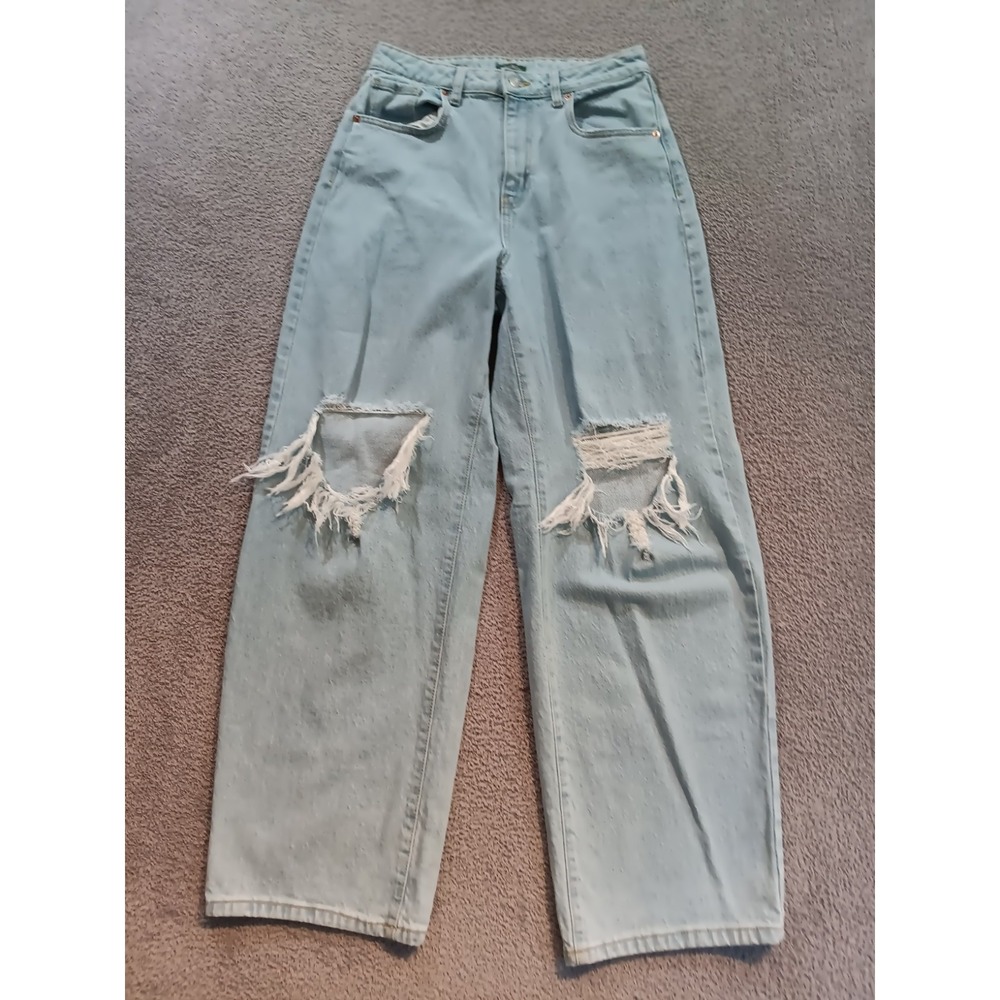 Wild Fable Highest Rise Baggy Jean Womens 6/28R Distressed Light Wash